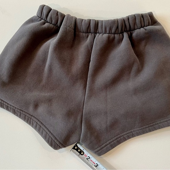 Tic Toc Charcoal Grey Lounge Sweat Mini Shorts Chunky Pockets Pull On Cozy Small - Picture 7 of 8